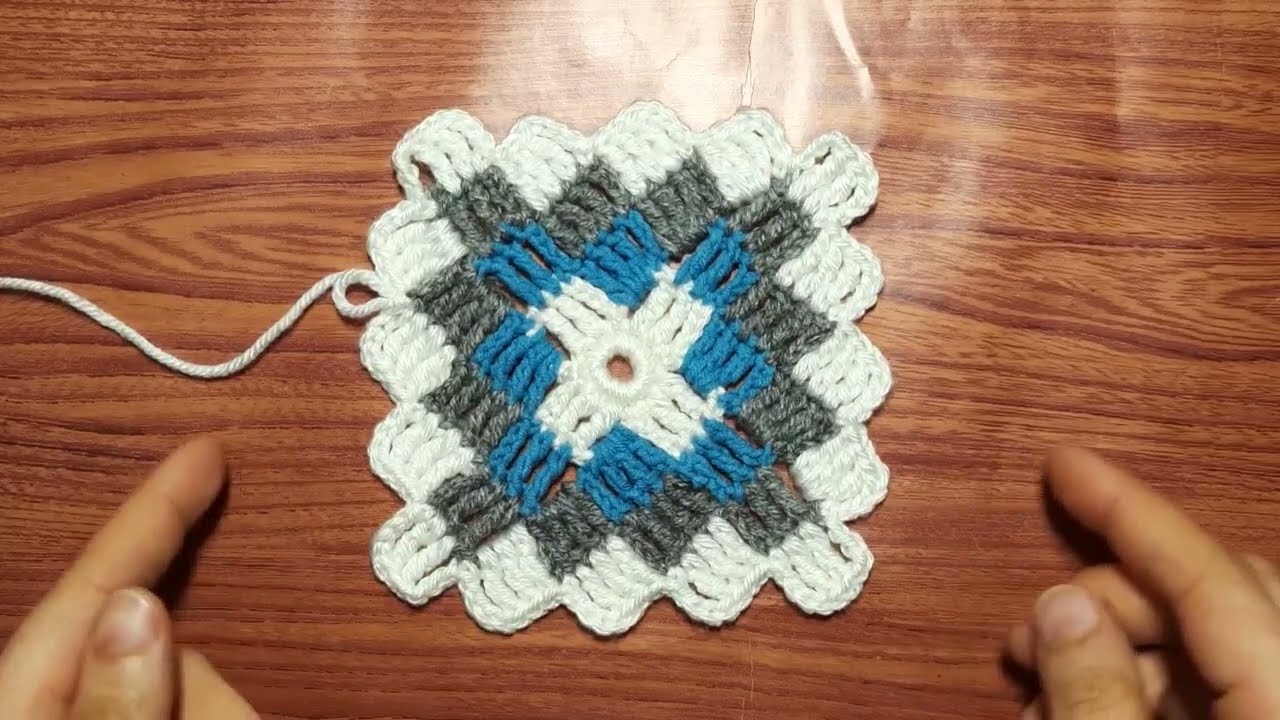 كروشيه مربع جراني جديد وسهل للمبتدئين/مفرش كروشيه/بطانية بيبي/crochet doily/crochet blanket