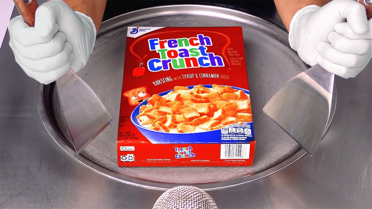 French Toast - Ice Cream Rolls | how to make General Mills French Toast Crunch to Ice Cream (ASMR)