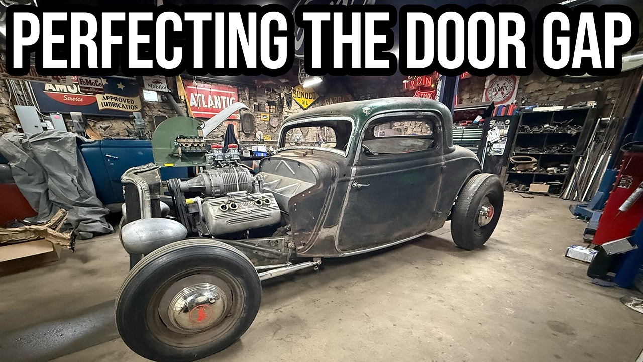 Cutting In Door Gaps & Welding Up The Door Edges - 1933 Ardun Coupe