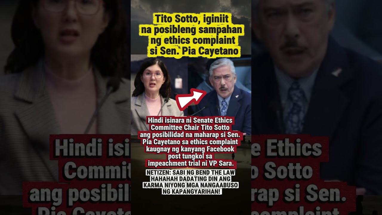 Tito Sotto, iginiit na posibleng sampahan ng ethics complaint si Sen. Pia Cayetano