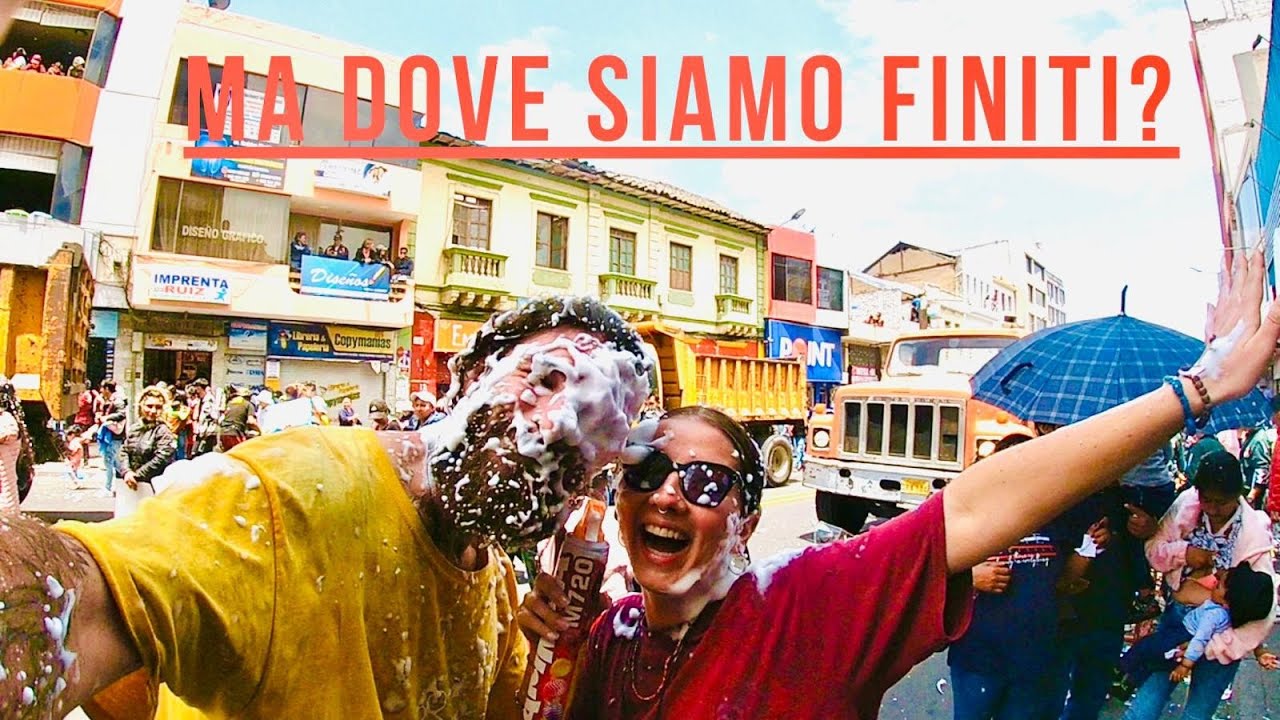 UNA GUERRA DI CARNEVALE!!!!💣🔫🎭🎊 il più grande carnevale DELL'ECUADOR!🇪🇨