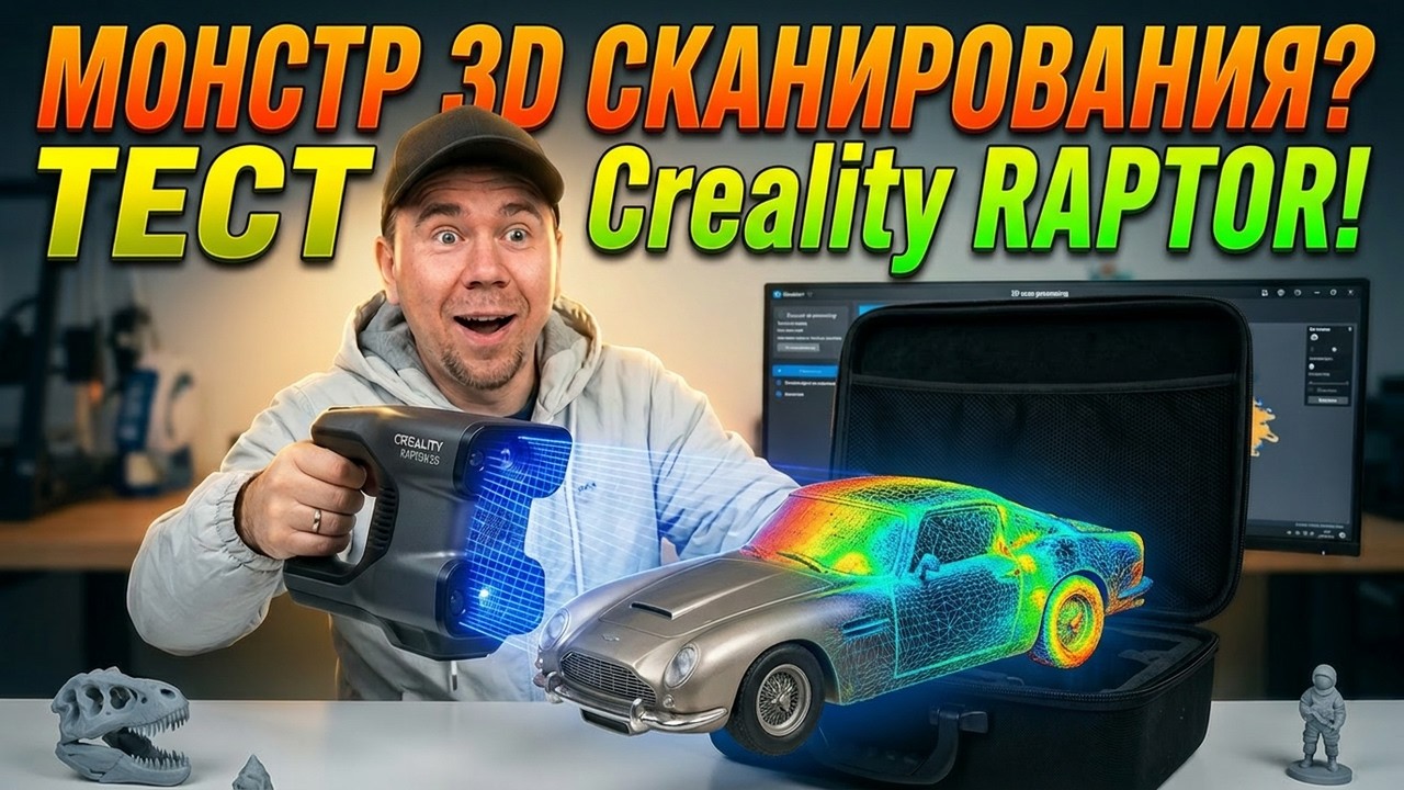 Распаковка и тестирование 3D сканера Creality Raptor #creality #raptor