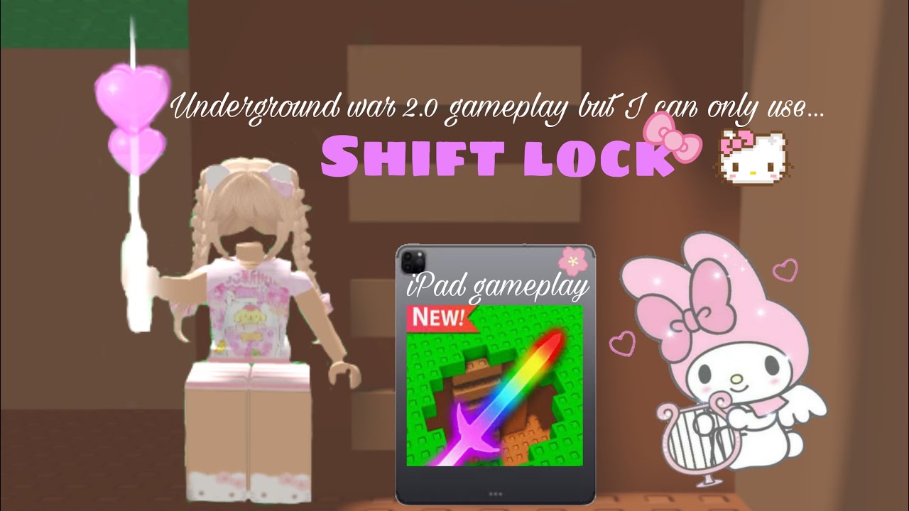 Underground war 2.0 but I can only use shift lock! #undergroundwar #roblox #viral #gamplay #fyp