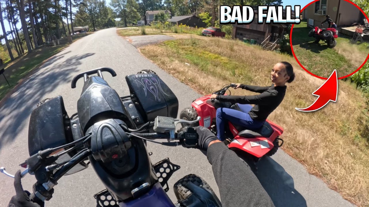 I TOOK HER STREET RIDING WITH HER BIKE FOR THE FIRST TIME!! *SHE WORMED OUT* 😂🤦🏾‍♂️