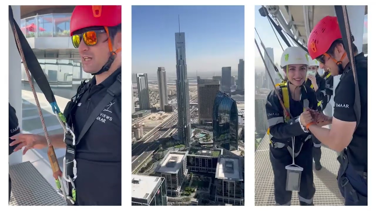 Facing my fears… Edge Walk Dubai #kinzahashmi