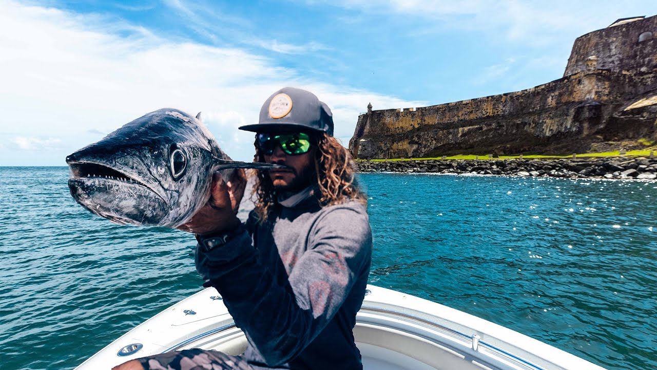 Pesca* de Sierras* en Light Tackle* San Juan* Puerto Rico*