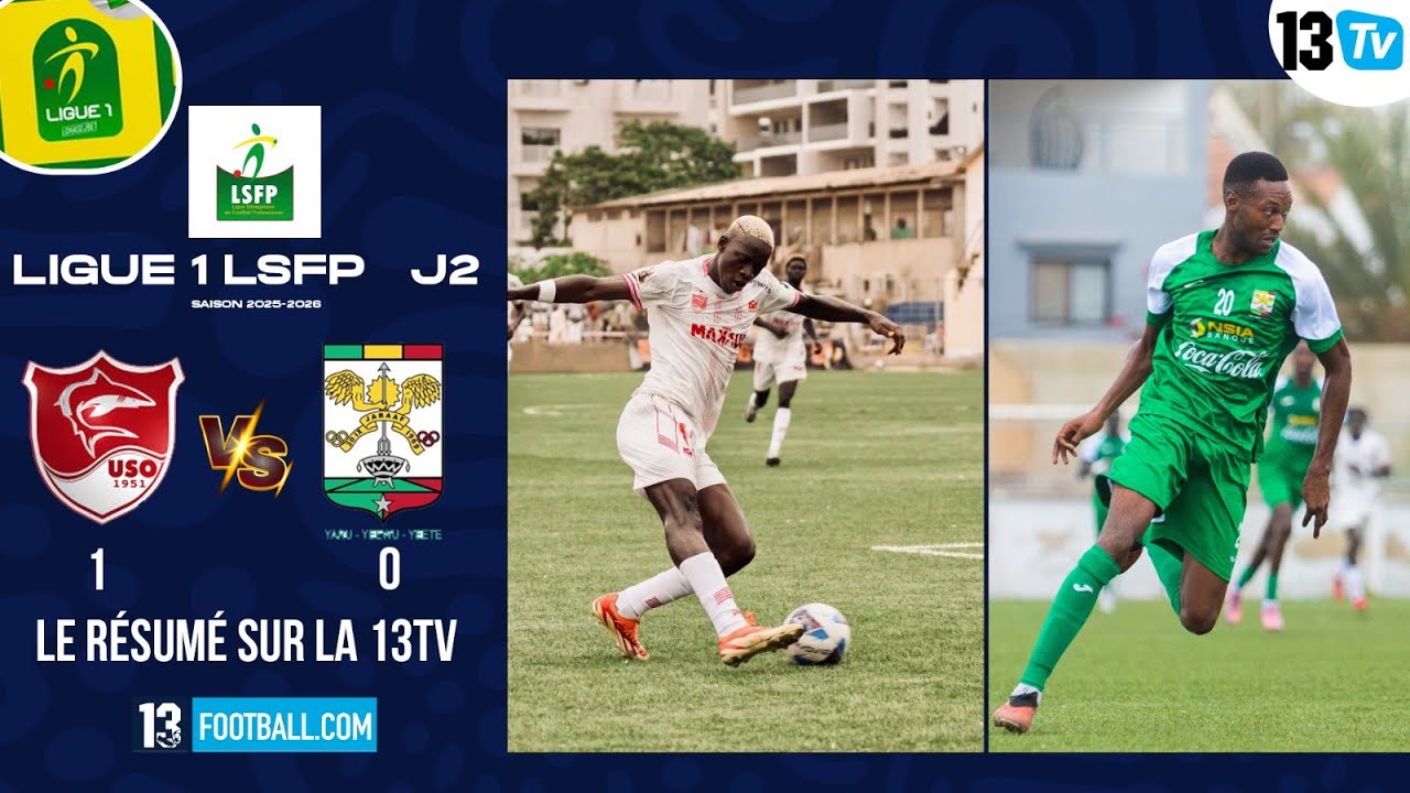 L1-2J/ US OUAKAM- ASC JARAAF DE DAKAR: 1-0, LES TEMPS FORTS SUR LA 13TV