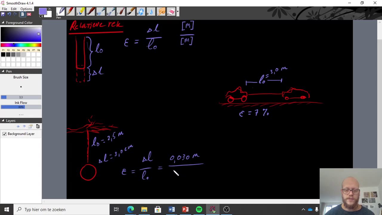 Havo/vwo - natuurkunde - materialen - Relatieve rek
