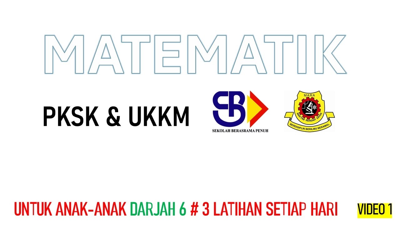 PKSK MATEMATIK V1 #MRSM#SBP # 3LATIHAN SETIAP HARI
