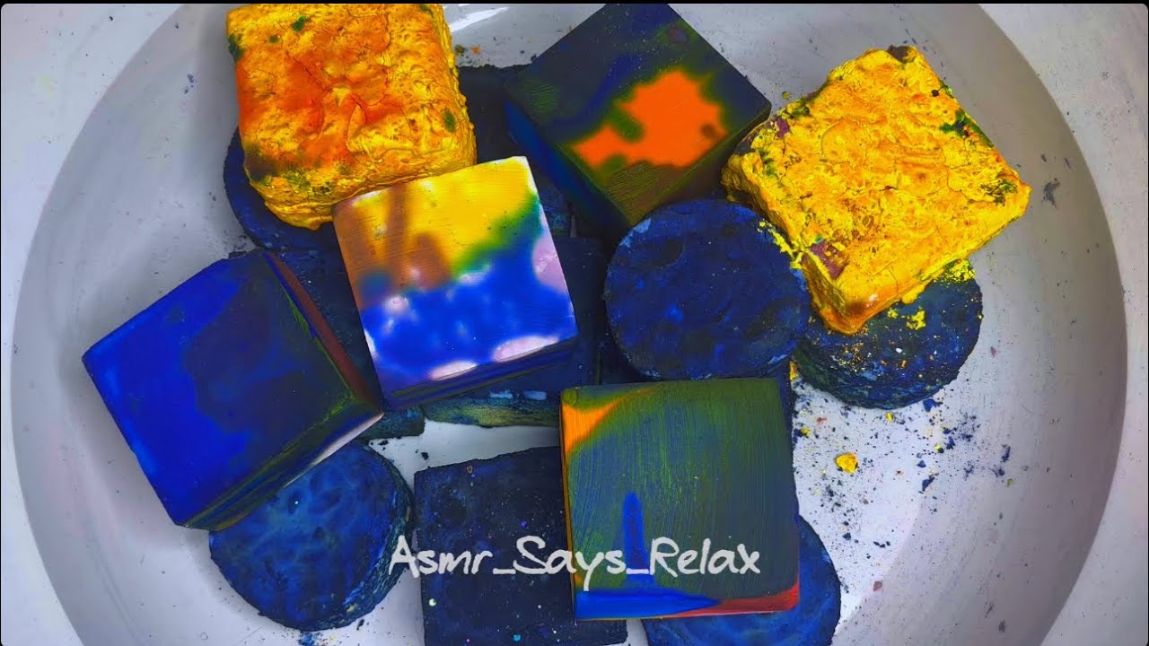 ASMR | Deep Vibrant Dyed Gym Chalk | Pasted Rainbows | Super Soft Reforms