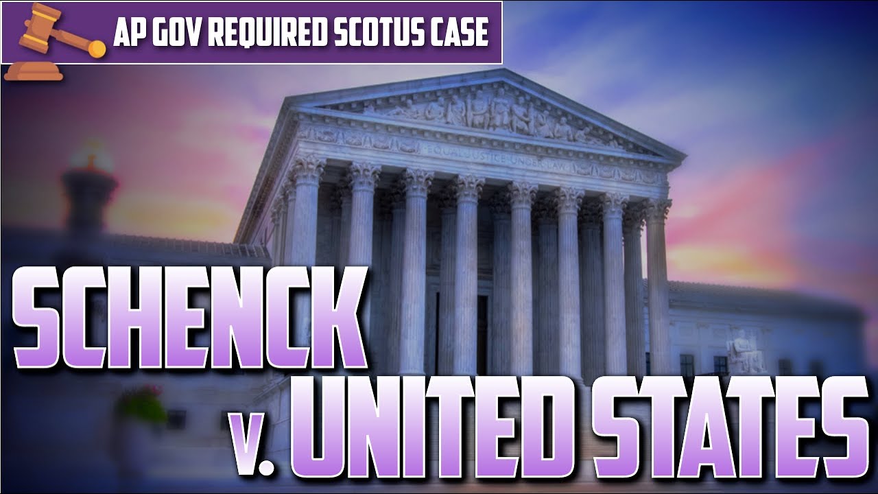 AP U.S. Gov: Schenck v. United States [Required Case] -- EVERYTHING YOU NEED TO KNOW
