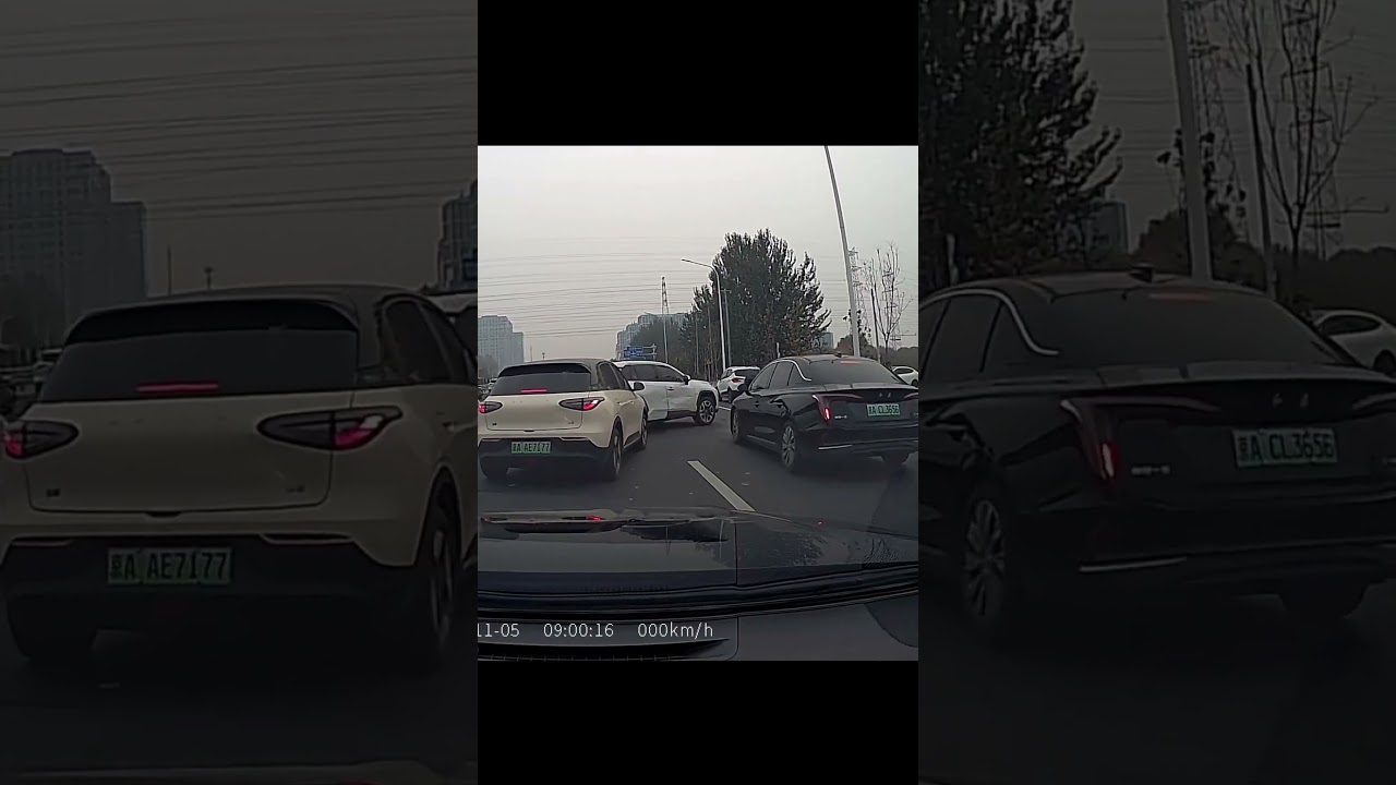 White car accident caught on dashcam