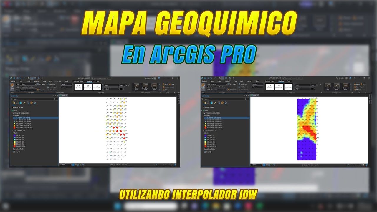Como crear un MAPA GEOQUIMICO en ArcGIS PRO// Super Fácil // IDW