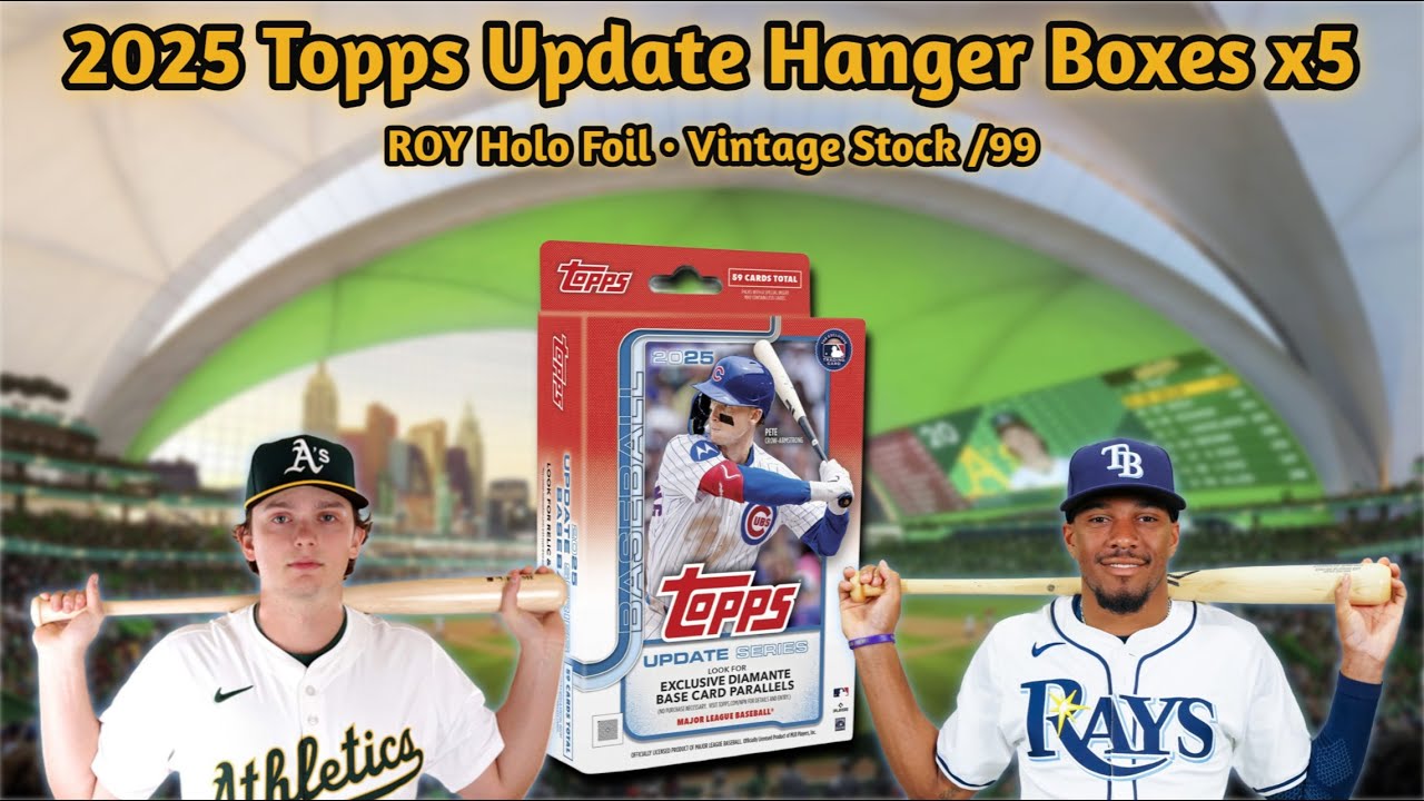 2025 Topps Update Hanger Boxes x5 — ⚡ROY Holo Foil⚡ • Vintage Stock /99 • Pink Diamante Rookie!