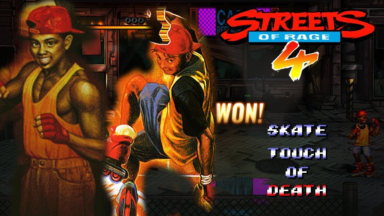 Streets Of Rage 4 - Skate(SoR2 & 3) Battle Mode Touch of Death COMBOS