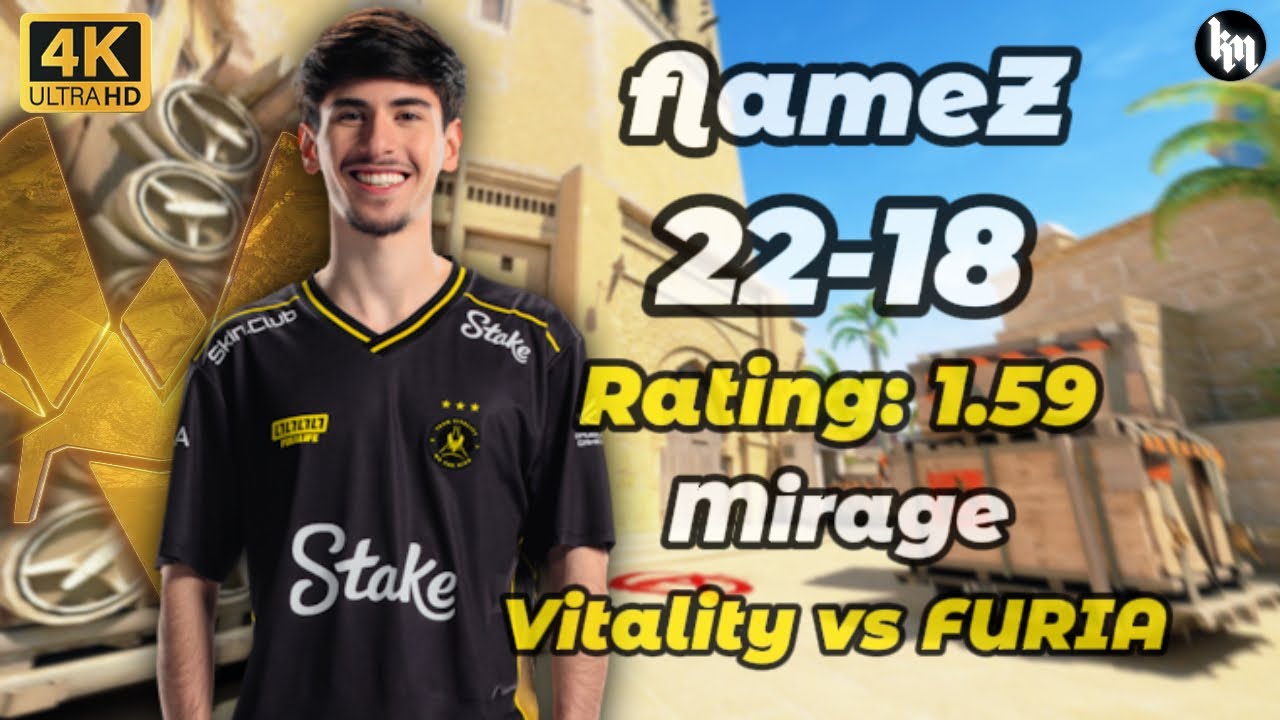 flameZ (22-18) Vitality vs FURIA (mirage) IEM Kraków 2026 #cs2 #vitality  #flamez