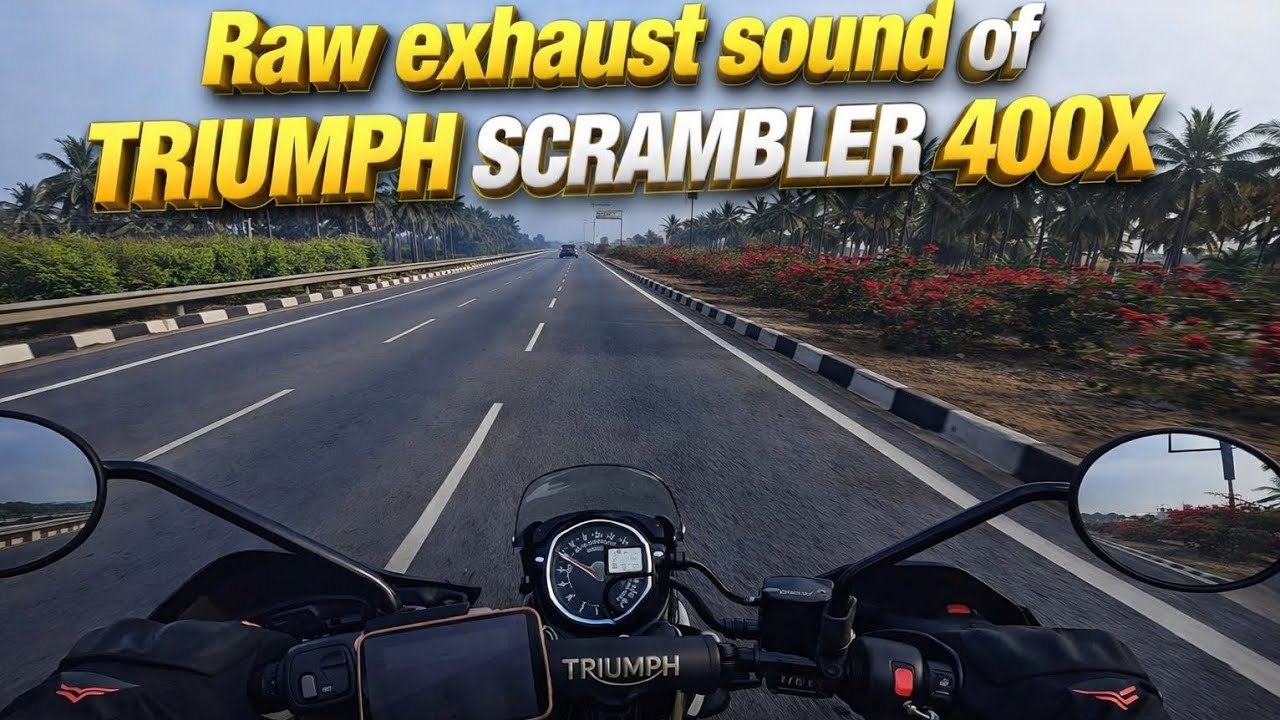 Triumph Scrambler 400X Raw Stock Exhaust Sound | Pure Engine Note 🎧#exhaust #triumphscrambler400x 