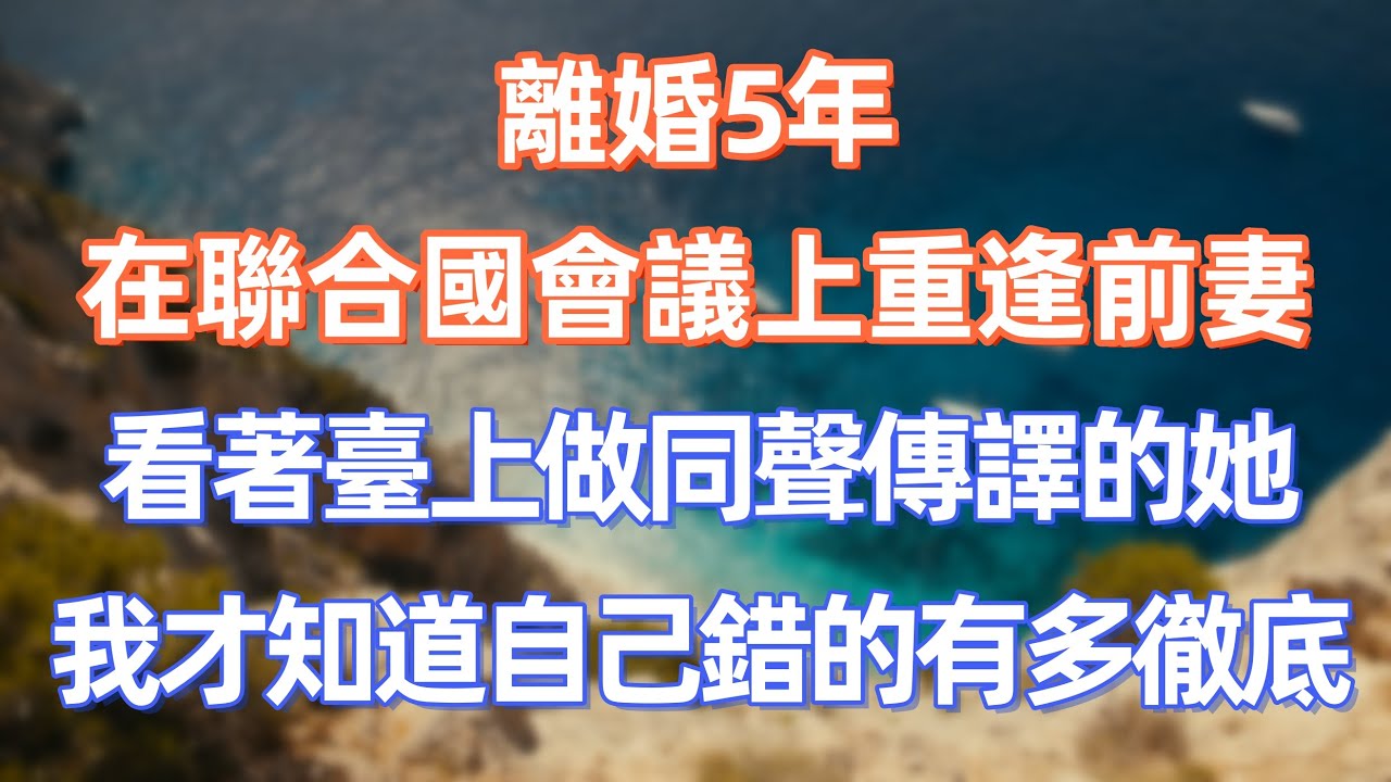 離婚5年，在聯合國會議上重逢前妻，看著臺上做同聲傳譯的她，我才知道自己錯的有多徹底   