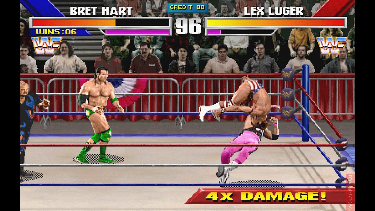 1CC Bret Hart - Intercontinental - IMPOSSIBLE mode - WWF WrestleMania [Arcade]