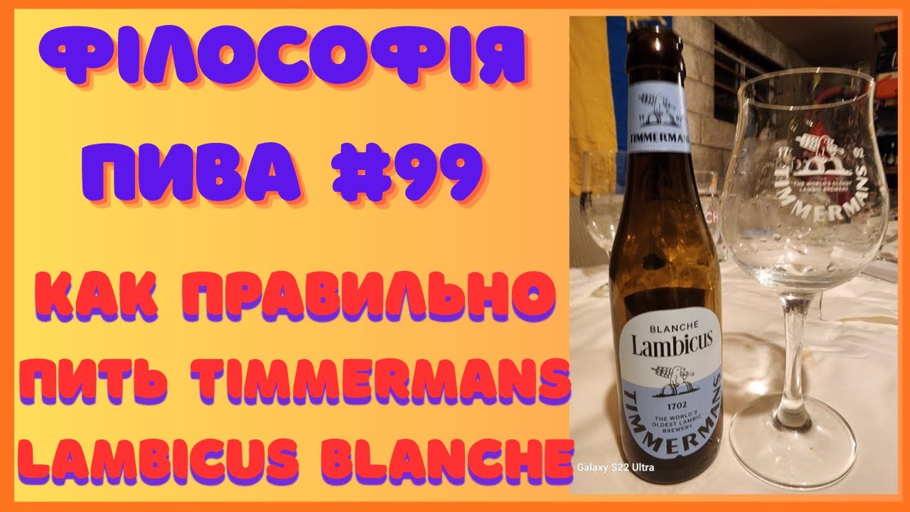 Philosophy of Beer #99 — Timmermans Lambicus Blanche Explained