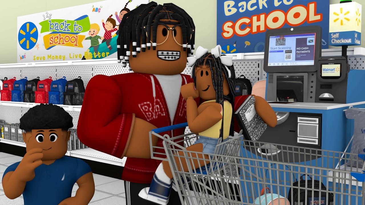 BROKE Teen DAD BACK TO SCHOOL SHOPPING! *FIGHT..* Roblox Bloxburg Roleplay