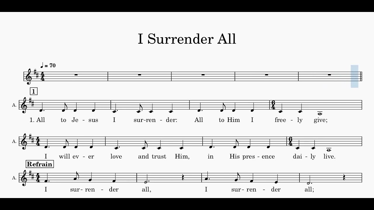 I Surrender All (Alto Part)