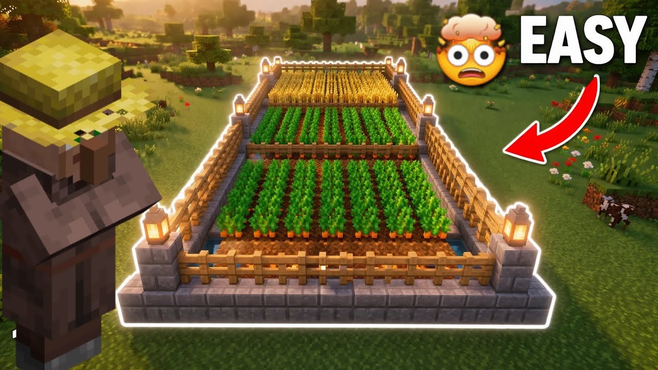 Crop Farms Biggest To Build in Minecraft 26.13 (Easy)