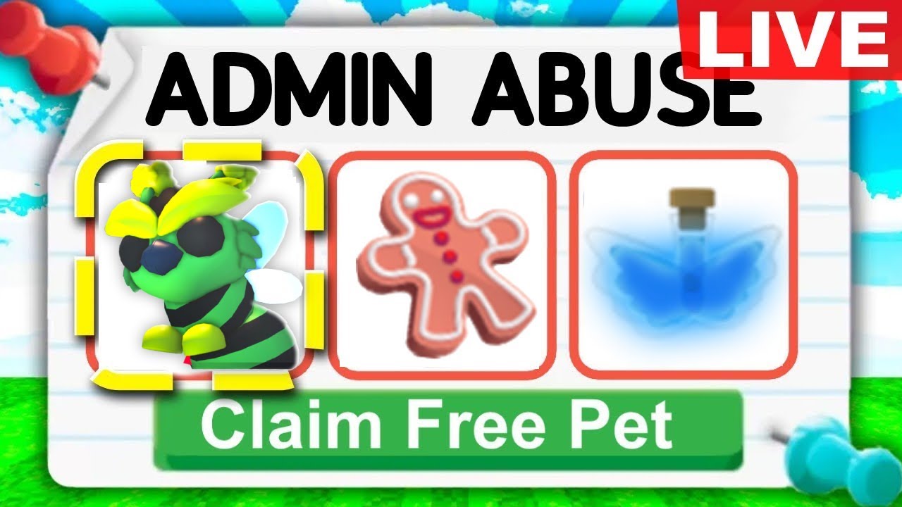 Adopt Me Christmas Admin Abuse Event! LIVE
