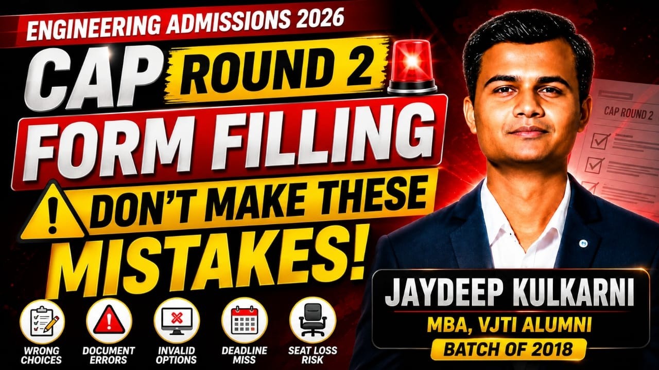 MHT CET Engineering CAP Round 2 2026 Form Filling | Avoid These Mistakes ⚠️ | Option Form Guide