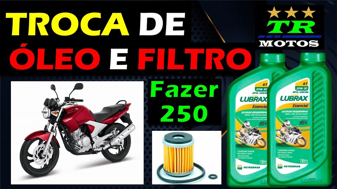 COMO TROCAR O ÓLEO E O FILTRO DE ÓLEO DA YAMAHA FAZER 250