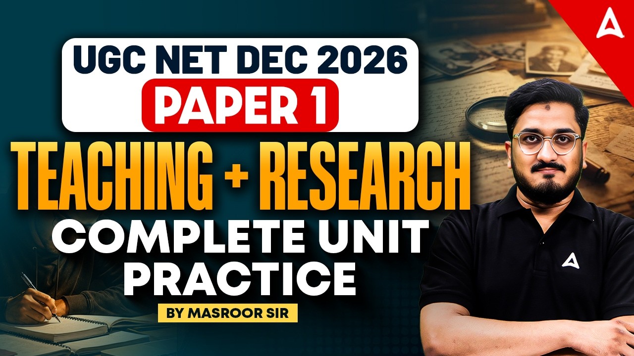 UGC NET Paper 1 | Teaching Aptitude For UGC NET Paper 1 | Research Aptitude UGC NET By Masroor Sir
