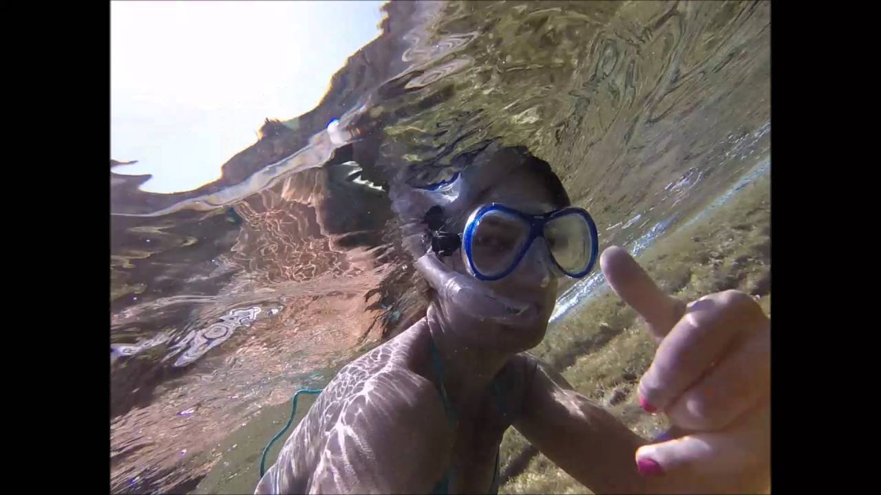 Snorkelling in the northern part of Ag. Gordios, Corfu.