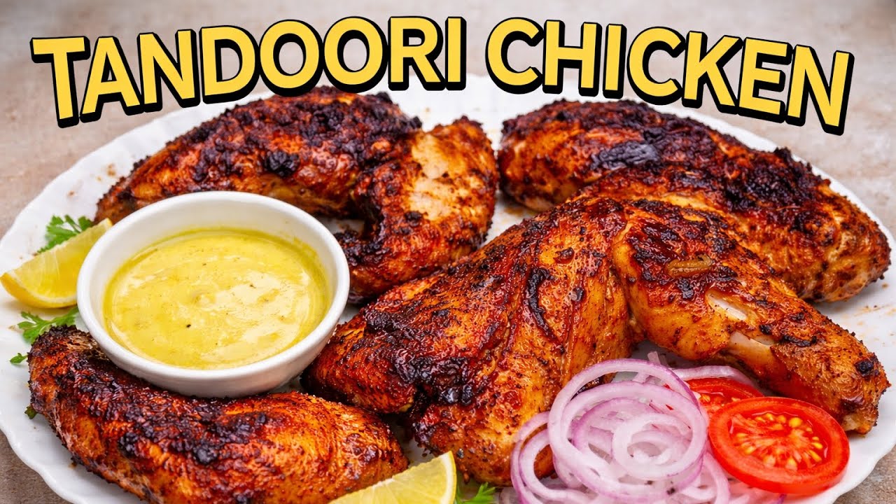 Smoky Tandoori Chicken Recipe 😋 Restaurant Style at Home 🔥