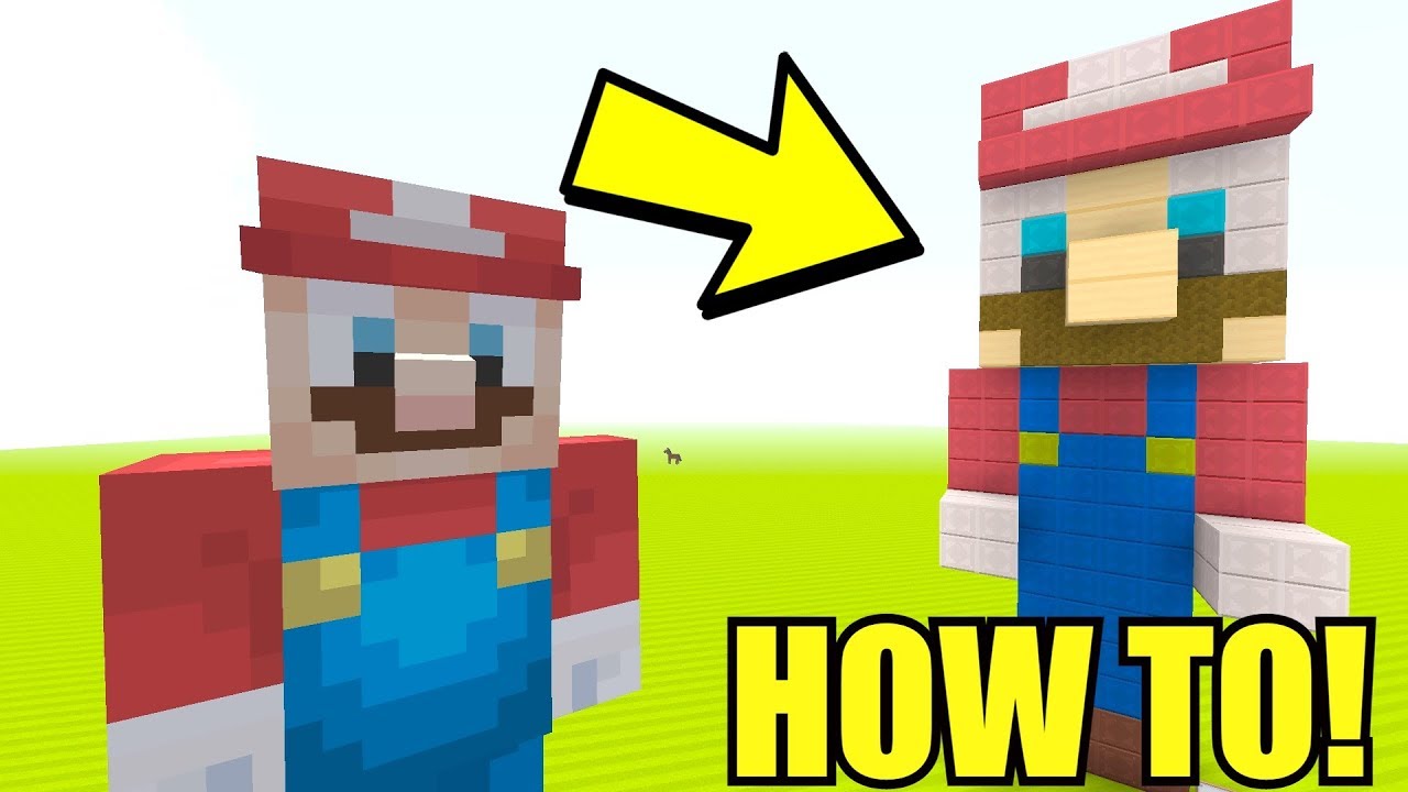 MINI MARIO STATUE! [EASY] - How to Super Mario - (Minecraft Switch)