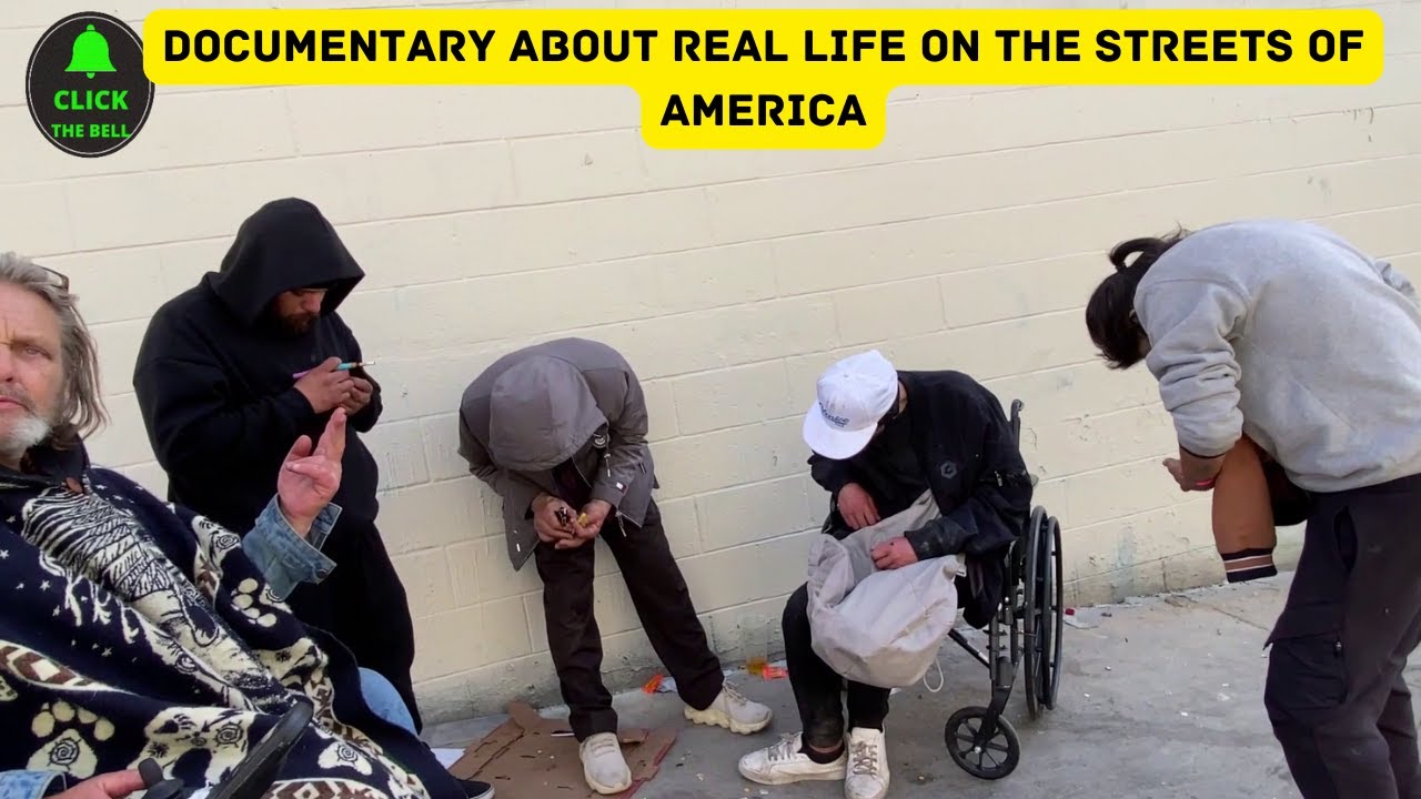 Los Angeles dangerous Alleys, where police don't go, drugs are destroying their lives, USA.