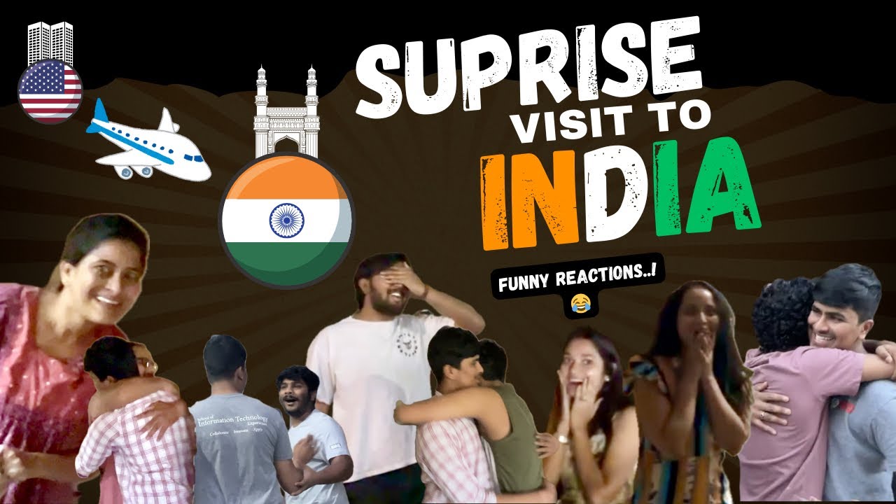 🥳 Suprising my family and friends 😱 | USA to IND ✈️ | Funny and shocking reactions