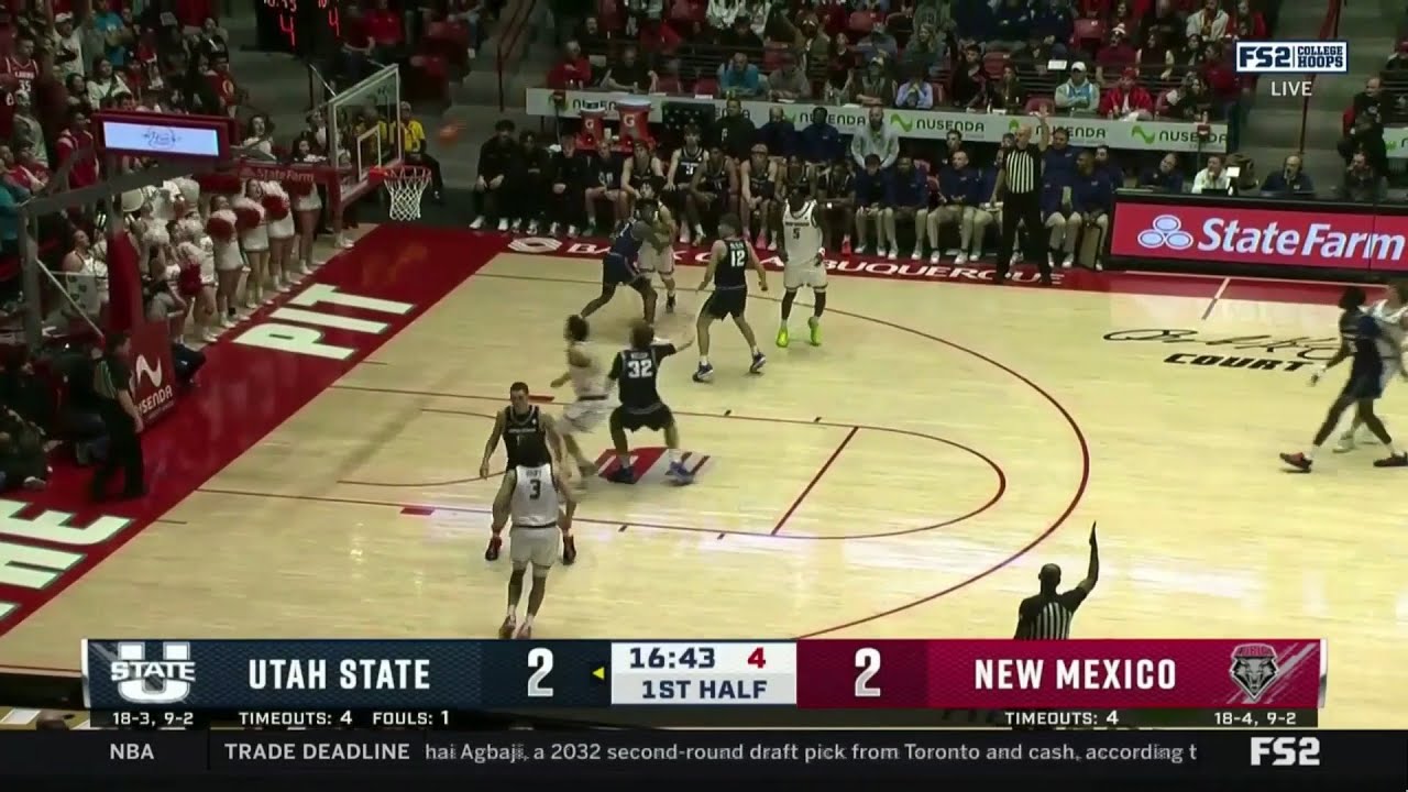 HIGHLIGHTS: Utah State at New Mexico Men's Basketball 2/4/2026