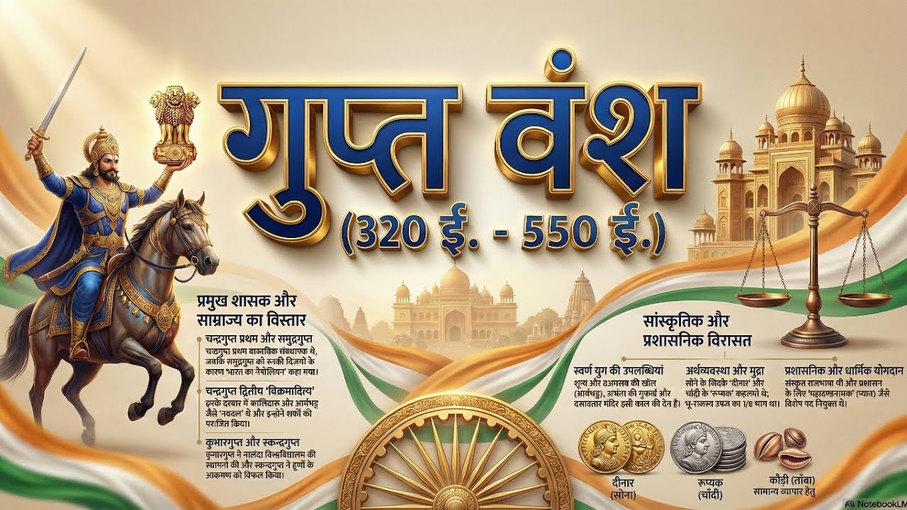 गुप्त वंश (320AD - 550AD) | भारत का स्वर्ण युग | Gupta Empire Complete History #ssc #gk #history 