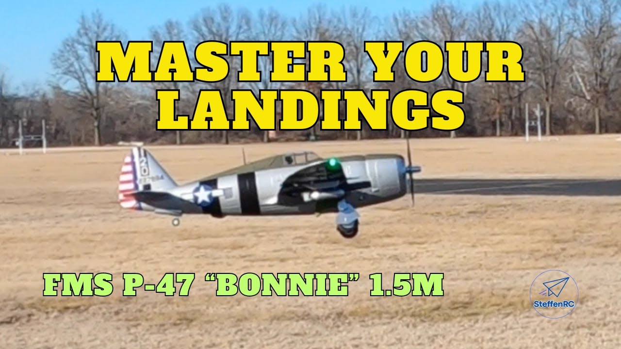 P-47 1.5M Narrated landing practice - Tutorial