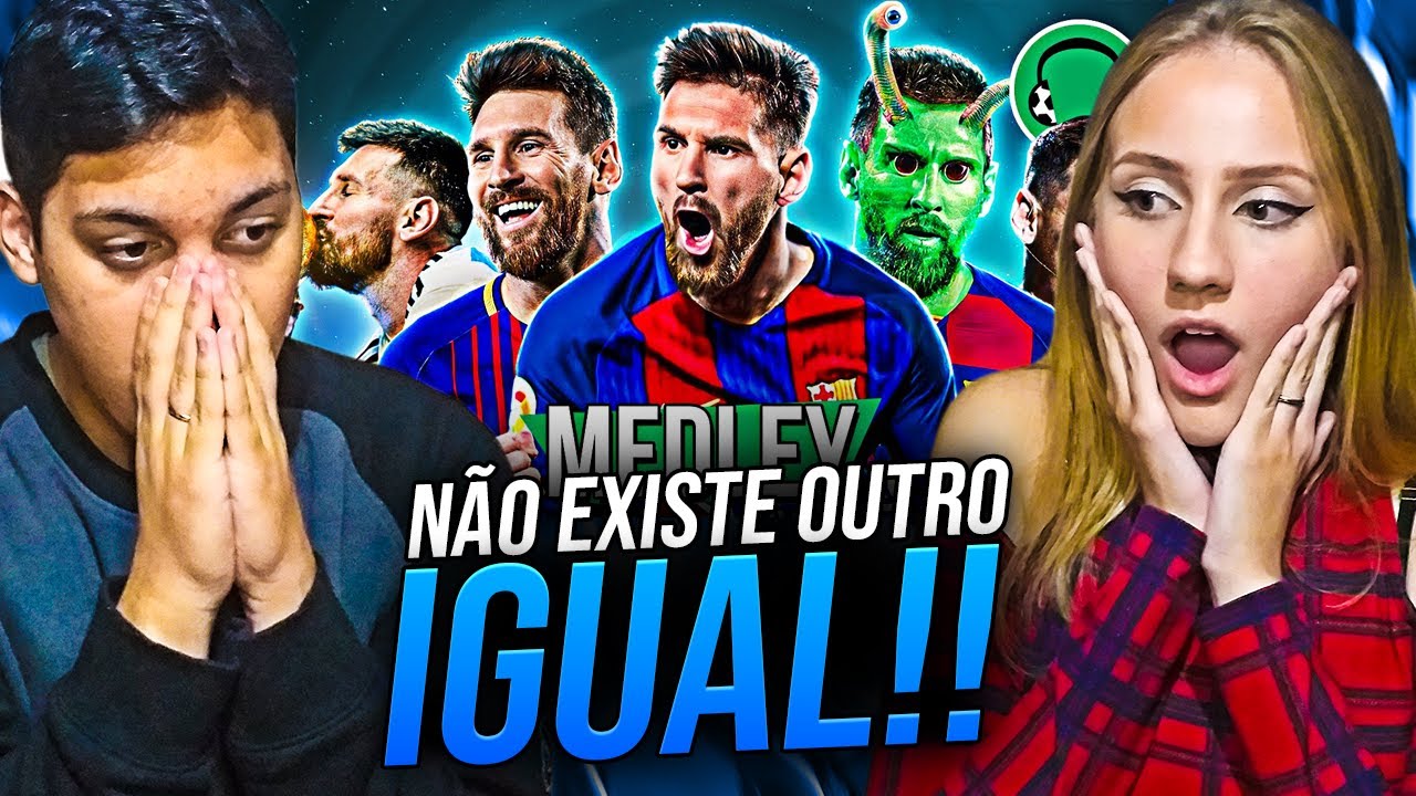 REACT EM CASAL - ♫ SUPER-MEDLEY DO MESSI | FutParódias - Especial de 10 Milhões