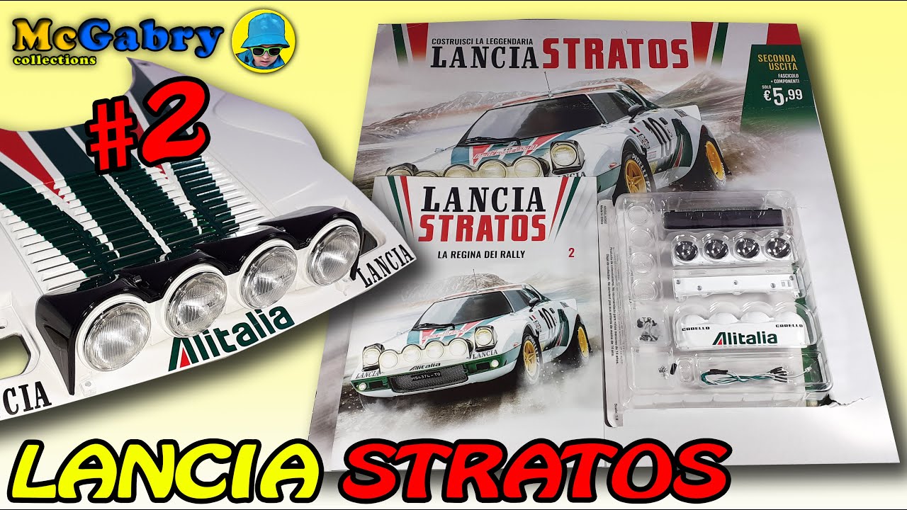 LANCIA STRATOS HF CENTAURIA DA COSTRUIRE-FASCICOLO #2 FARI DI PROFONDITA' CON LED-UNBOXING EDICOLA