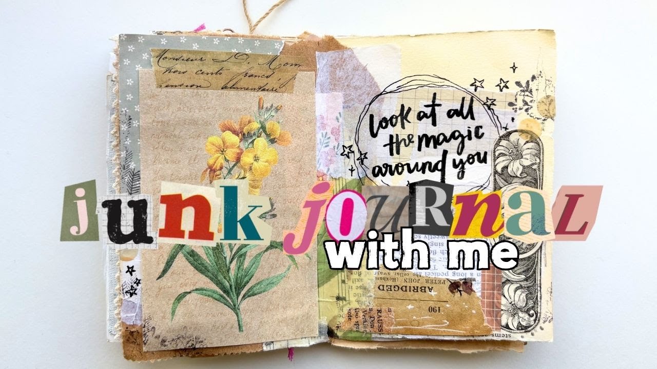 How to create junk journal pages with leftover paper scraps