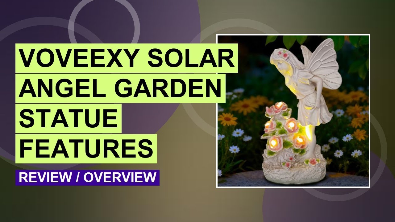 Voveexy Solar Angel Garden Statue Review – Durable & Charming Outdoor Decor!