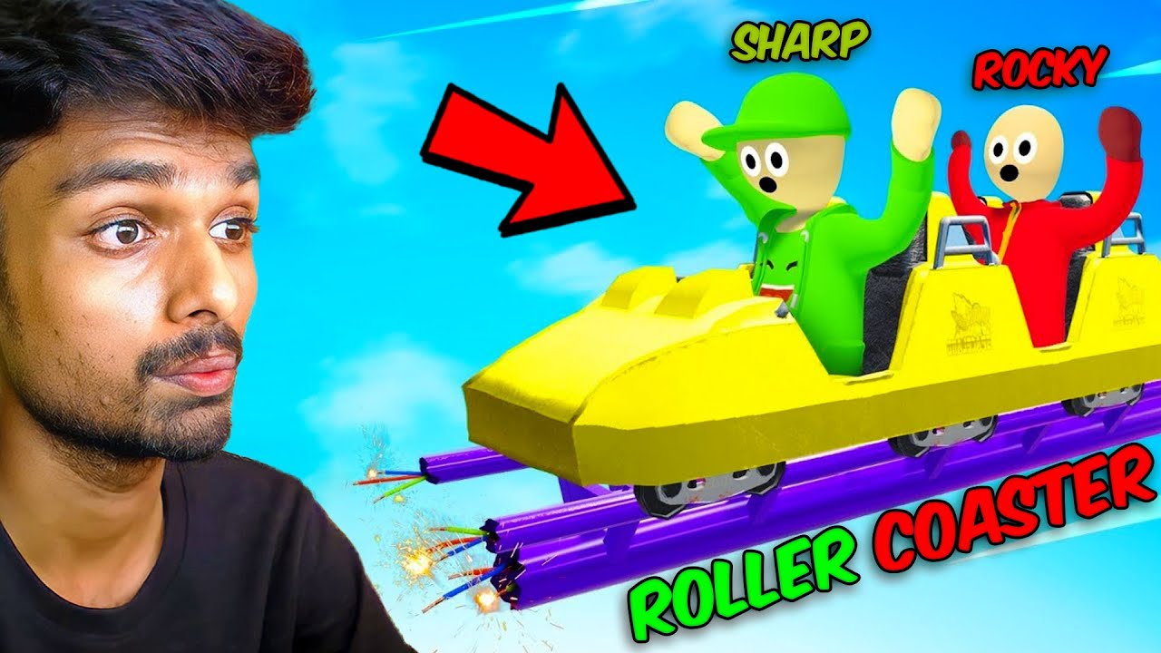 ROLLERCOASTER RIDE🥳 | FUNNY MOMENTS🤣 | HUMAN FALL FLAT💥 | ROCKY Tamil Gaming