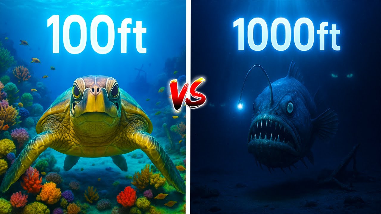 I Fished With A Camera 100ft vs 1000ft Deep!