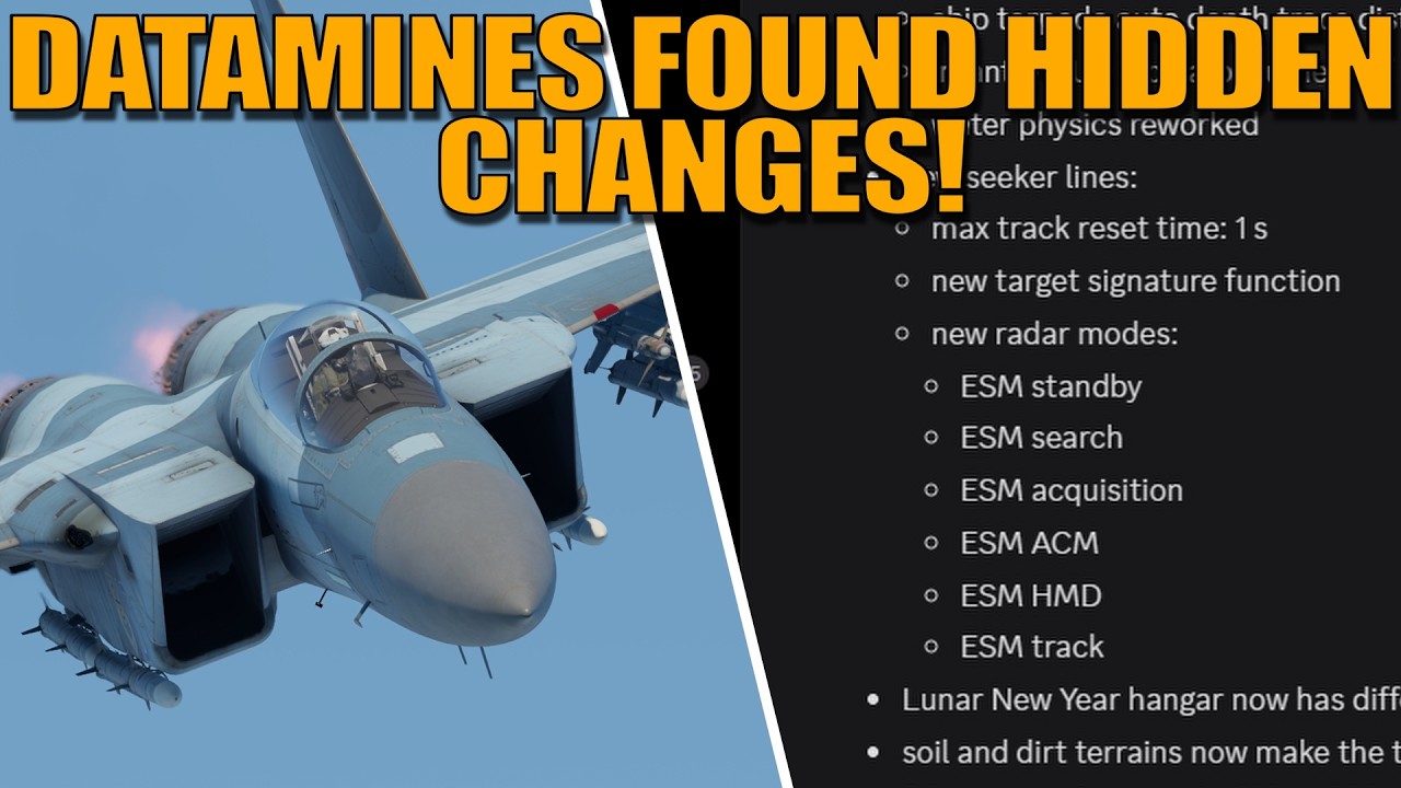 DATAMINES FOUND interesting HIDDEN changes! AIM-120D STOCK? NEW ESM RADAR MODE & MORE  - War Thunder