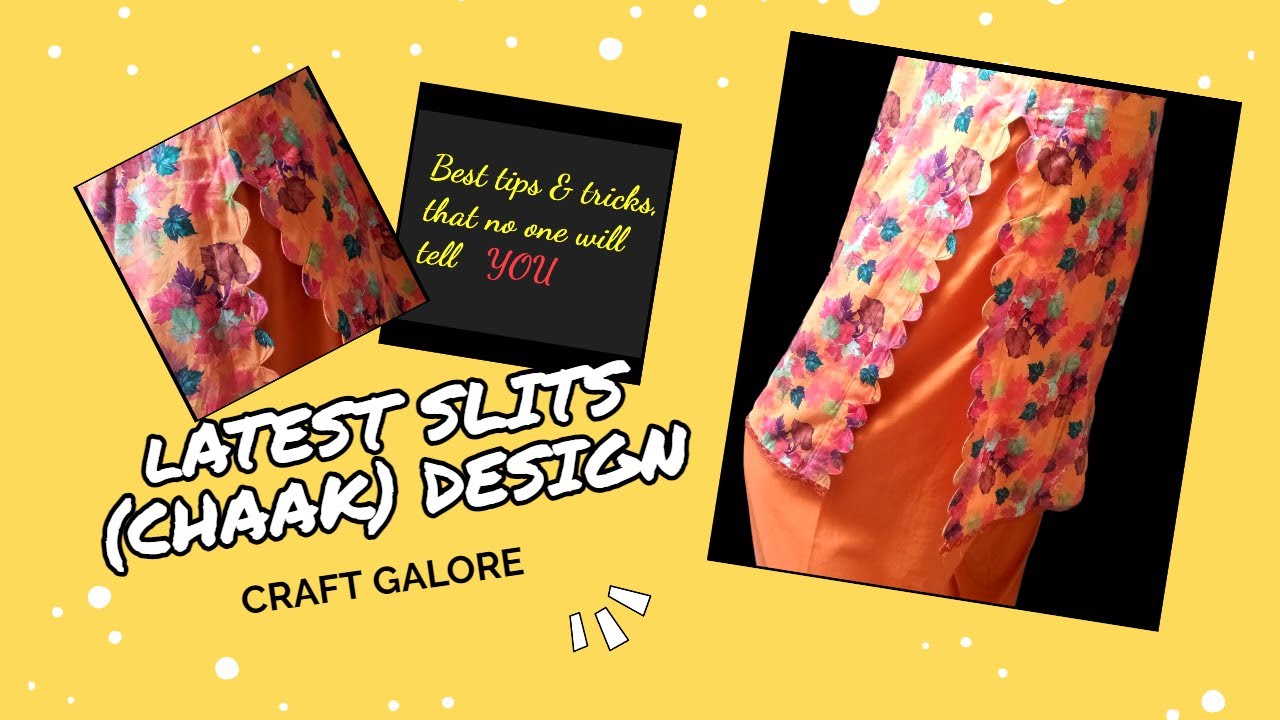 Latest slits/ chaak design| cutting and stitching| English subtitle