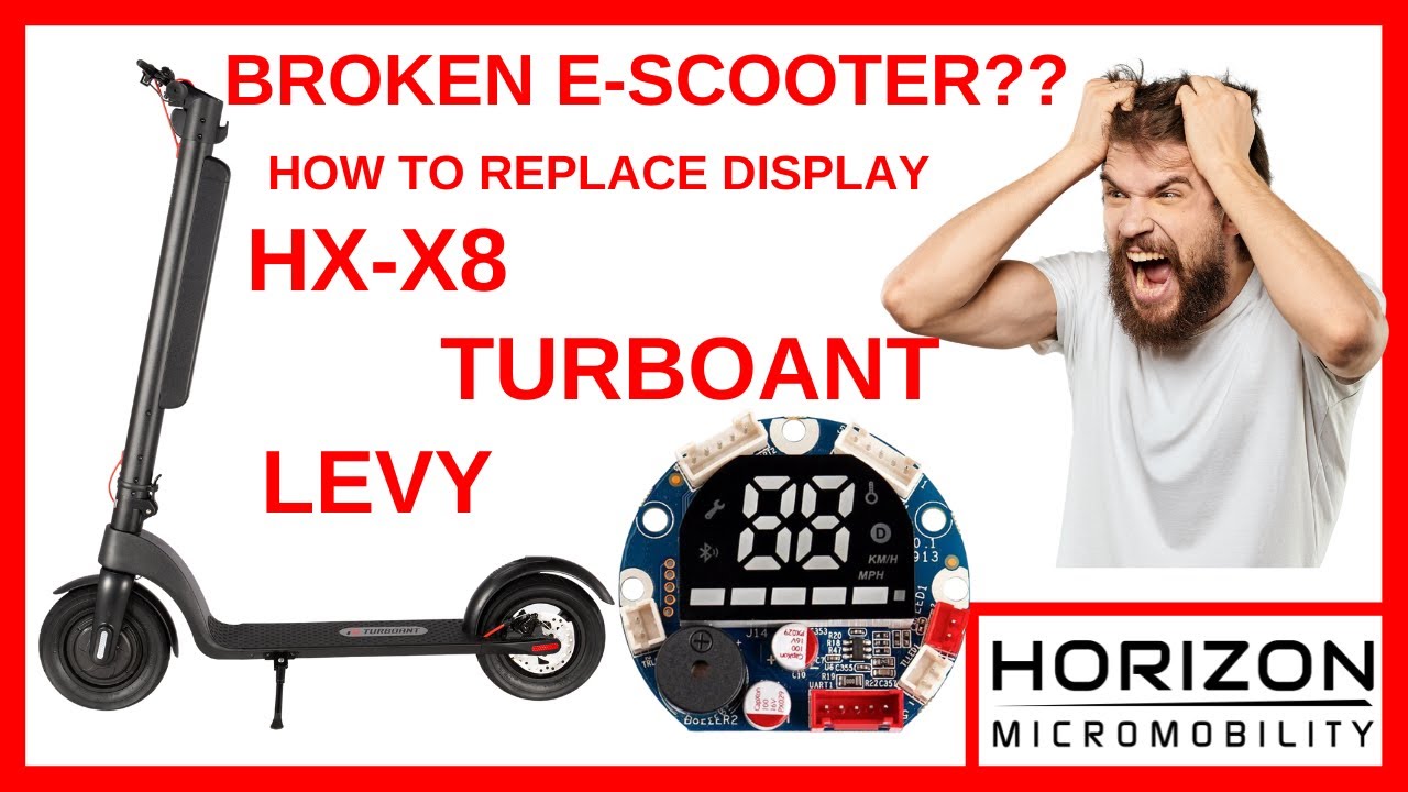 How to replace display unit on Turboant X7 Pro, HX X8, Levy, Decent and all similar e-scooters
