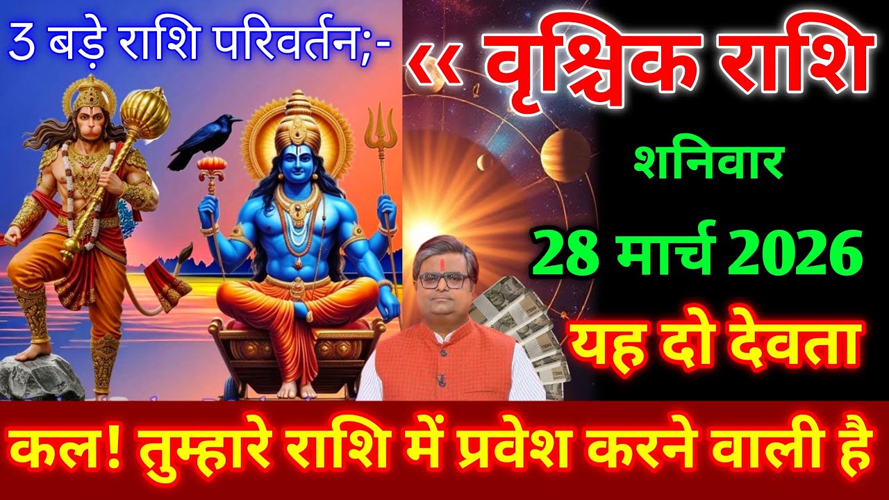 वृश्चिक राशि ।। 20 मार्च 2026। यह दो देवता कल तुम्हारे राशि में प्रवेश करने वाली है। देखो