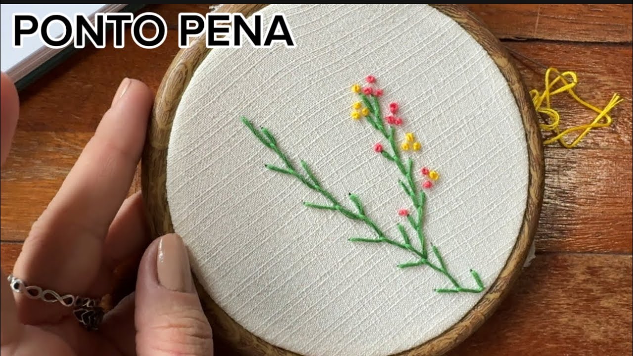 COMO BORDAR O PONTO PENA!!BEM FÁCIL, PARA VOCÊ ARRASAR NO BORDADO LIVRE!!